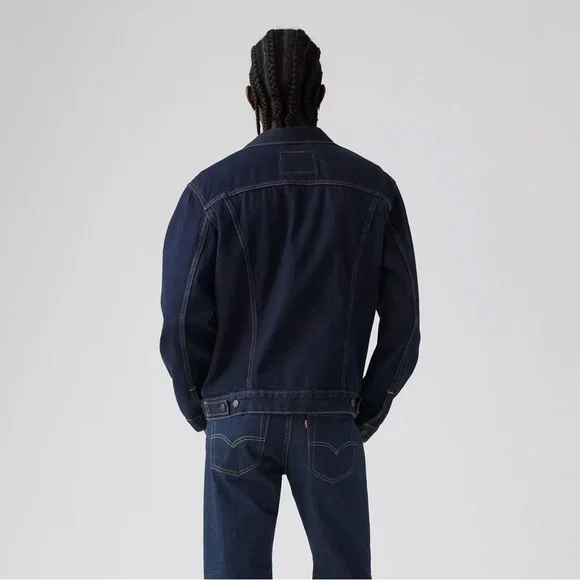 Levi’s • Trucker Jacket denim blue jean Rinse Dark Wash indigo classic - Picture 12 of 12